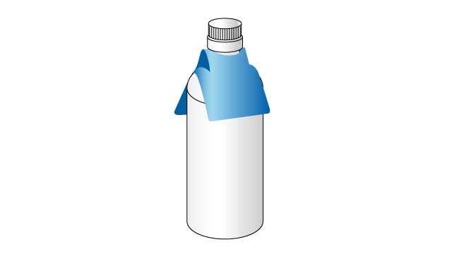 ネックPOPが掛かったペットボトル