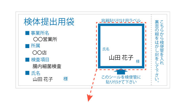 この部分を容器用ラベルとして使用します。
