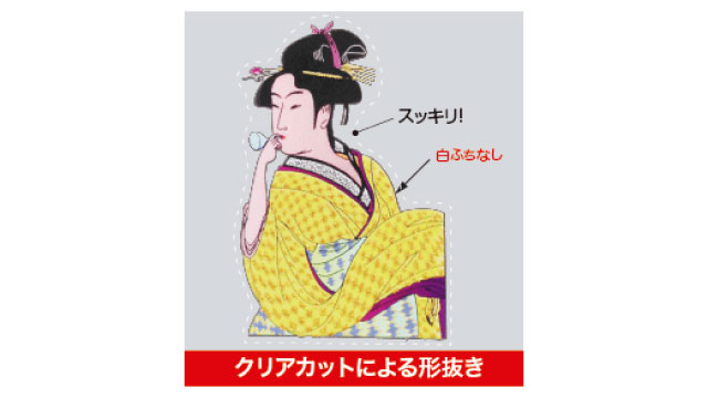 クリアカットによる形抜き